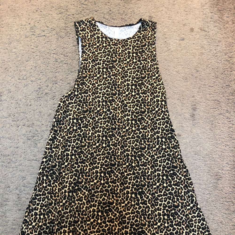 American Apparel cheetah print flared dress